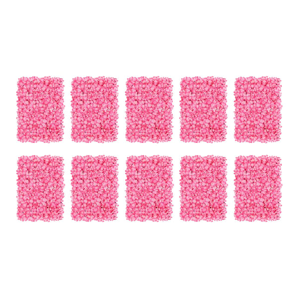 Blomster Væg Baggrund, 10 Paneler, Nem at Samle,Pink