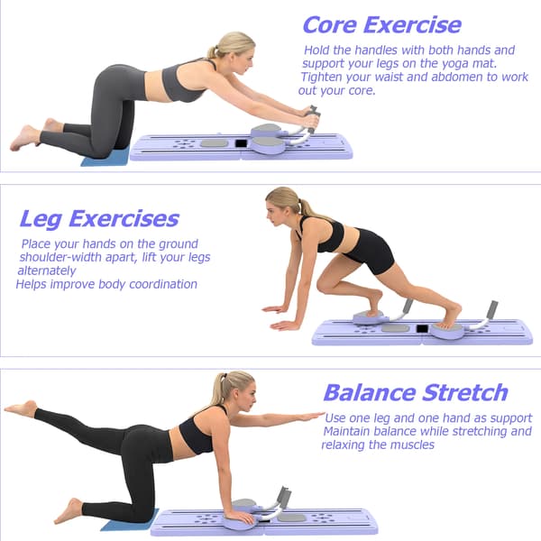 Fitnessbräda, Justerbart motstånd, Fällbar design,LILA