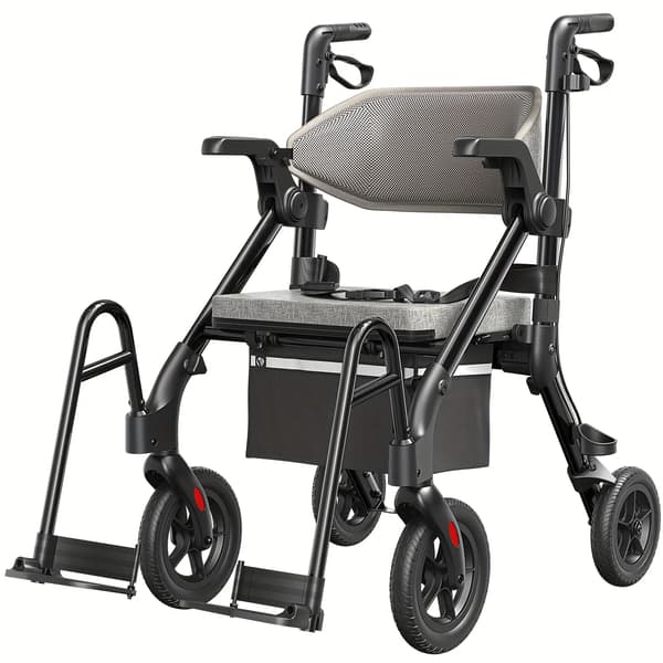 Senior Gåhjælpemiddel, Højdejusterbart, Letvægtsdesign,Sort