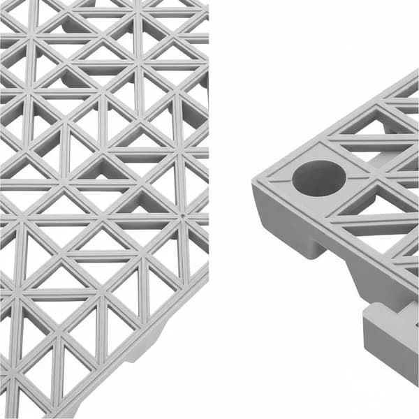 Trädgårdspoolplattor, Halkfri design, Snabb dränering, armégrön