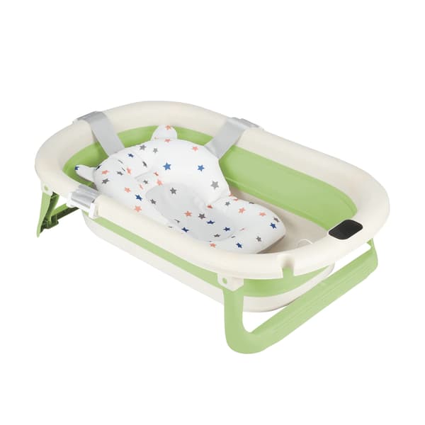 Babybadekar, Foldbart Design, Skridsikker Stabilitet,grøn