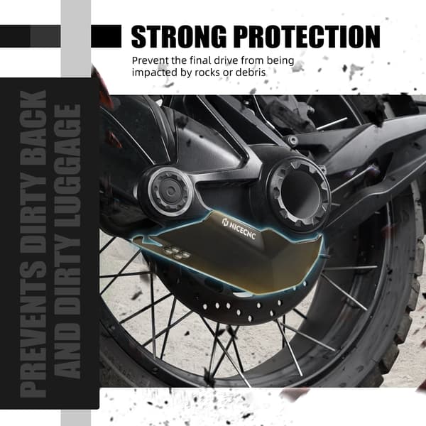 Final Drive Guard, Kompatibel med R1250GS, R1200GS,Sort