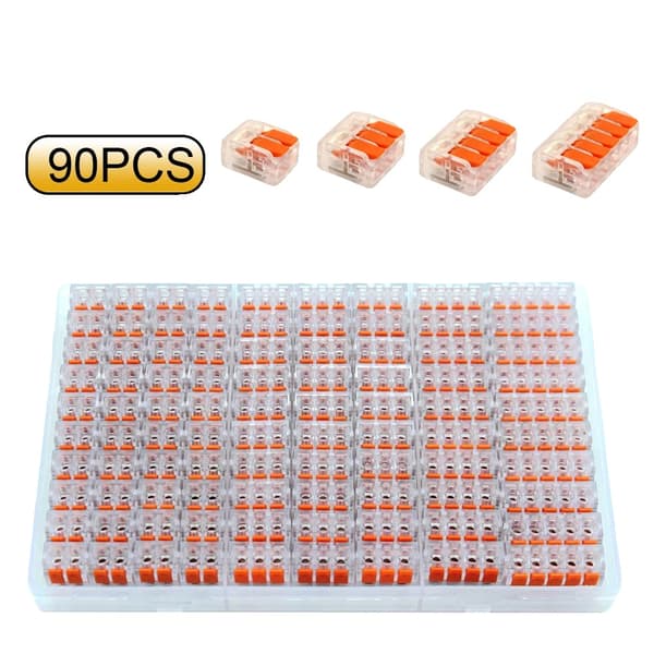 Elektriske ledningsforbindelser, alsidige til 2-5 porte forbindelser, holdbart design,90PCS