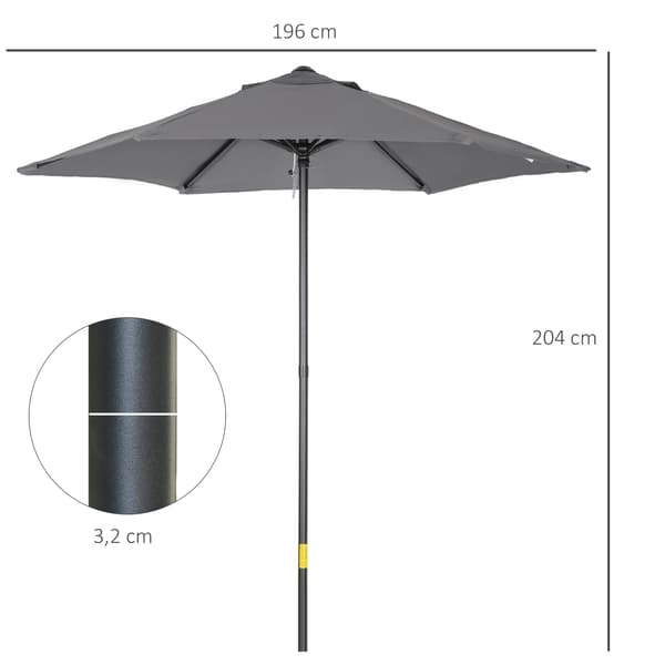 Utomhusparasoll, ventilationsdesign, UV-skydd, GRÅ