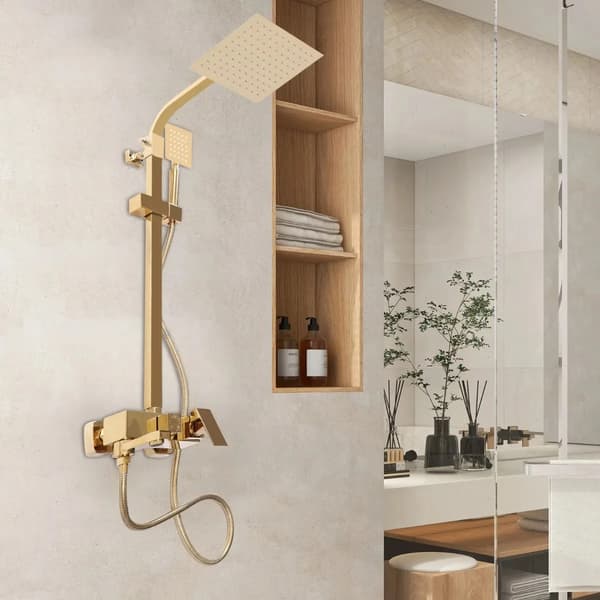 Brusesæt, Justerbar Spray, Elegant Design,Guld