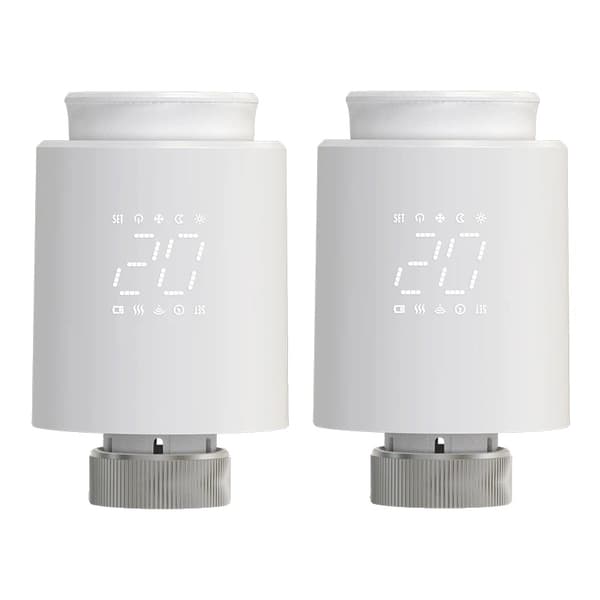 Radiator Termostat, Smart Kontrol, Stemmesupport Kompatibel,2PCS