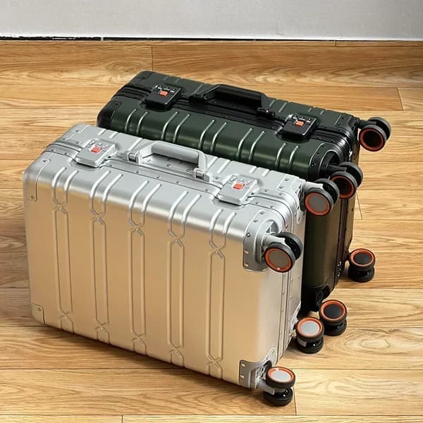 Kuffert, Aluminium-Magnesium Legering, Rullende Bagage,HB60-sort, 24 tommer