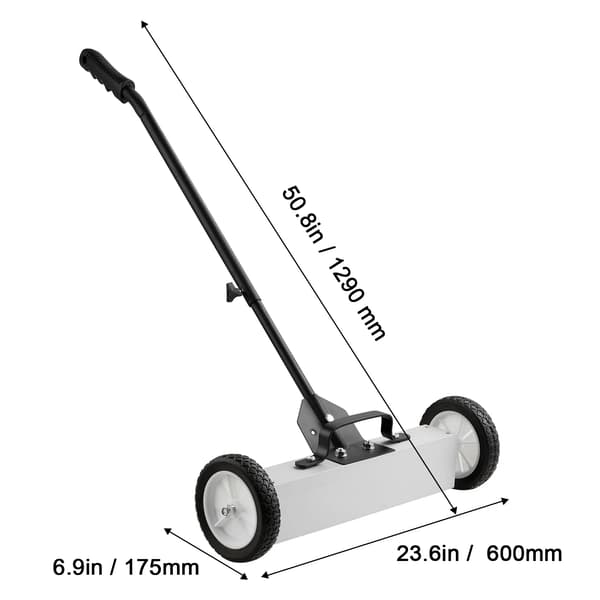 Magnetisk fejemaskine, 36 tommer bred, effektiv indsamling af affald,23.6in 45lbs MAX