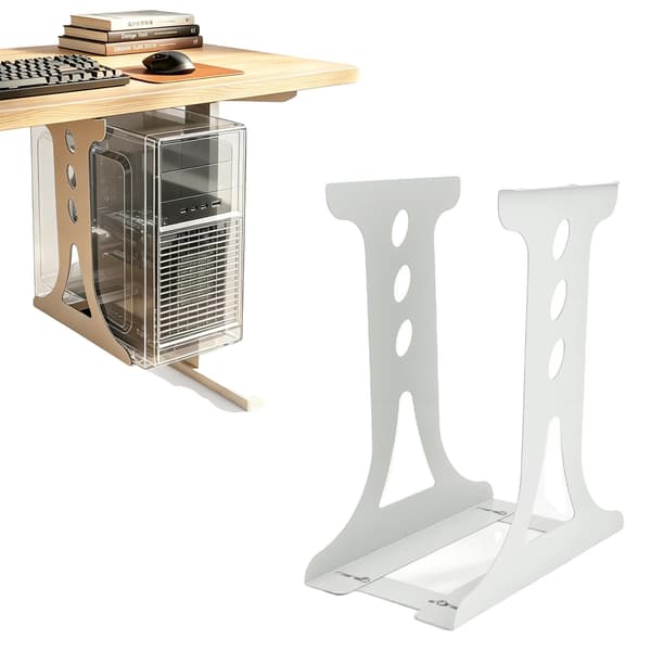 PC-fäste, tungt stål, justerbar bredd,Silver
