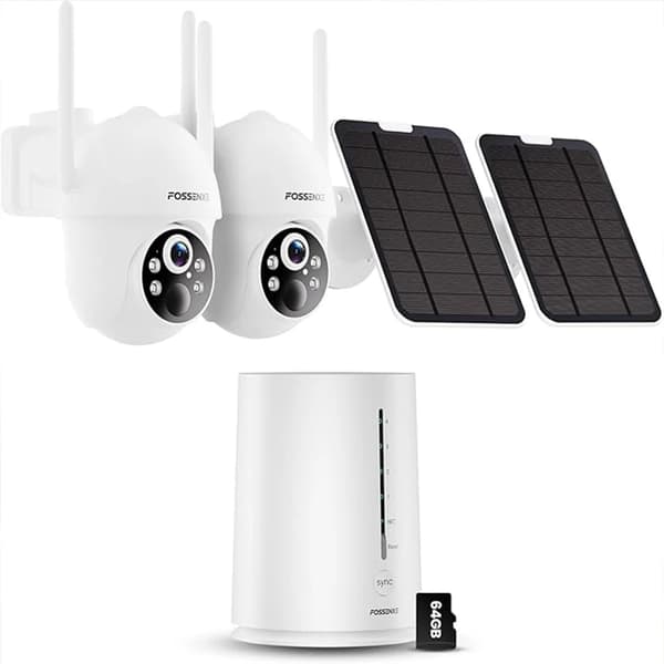 Säkerhetskamera, 2K-upplösning, 360° täckning,Kit-2-Kamera WiFi