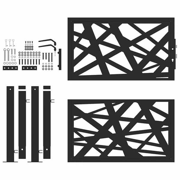 Haveport, Stål Konstruktion, Moderne Design,sort