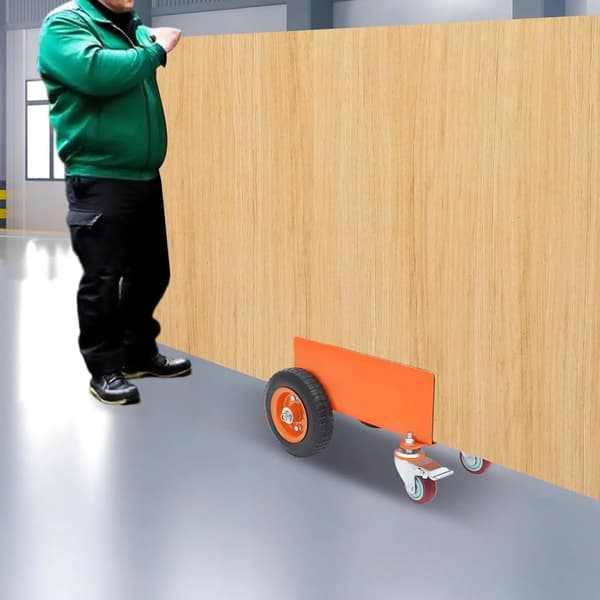 Panelvogn, Heavy Duty, Låselige Hjul,Appelsin