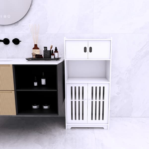 Förvaringsskåp, Modern Design, Mångsidig Användning,VIT