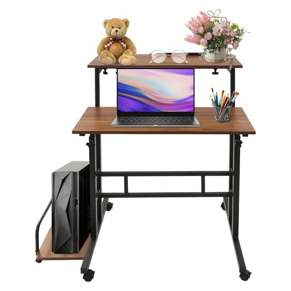 Fällbart skrivbord, justerbar höjd, robust konstruktion,Mörk khaki