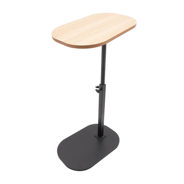 Sido Bord, C-formad Design, Justerbar Höjd,1 Trä