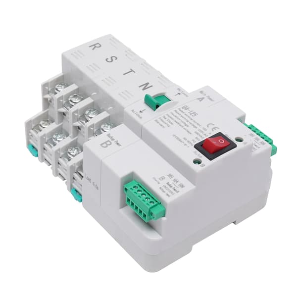 Strømafbryder, Automatisk Skift, Skinneinstallation,220 V, Grå