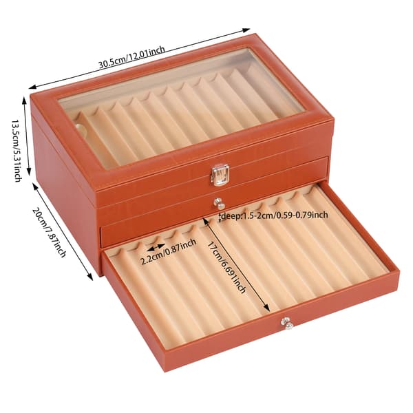 Pen Display Case, 36 Slots, 3-Tiers Design,GUL