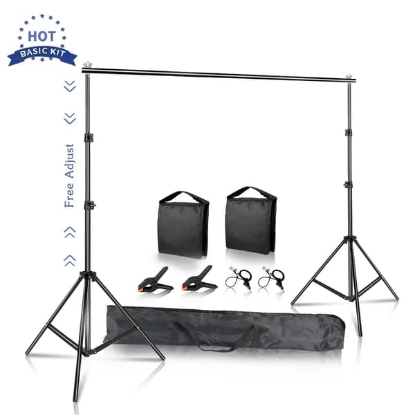 Fotografi Baggrundsstativ Kit, Justerbart Støttesystem, Letvægtsdesign,2000X2000mm, Ny tilføjelse Sandpose