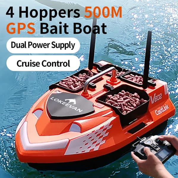 Bait Boat, 4 Bait Kamre, GPS Navigation,2026 Ny Version