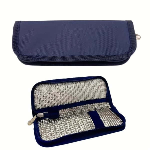 Insulin Opbevaringspose, Holdbart Nylon, Bærbart Design,Marineblå