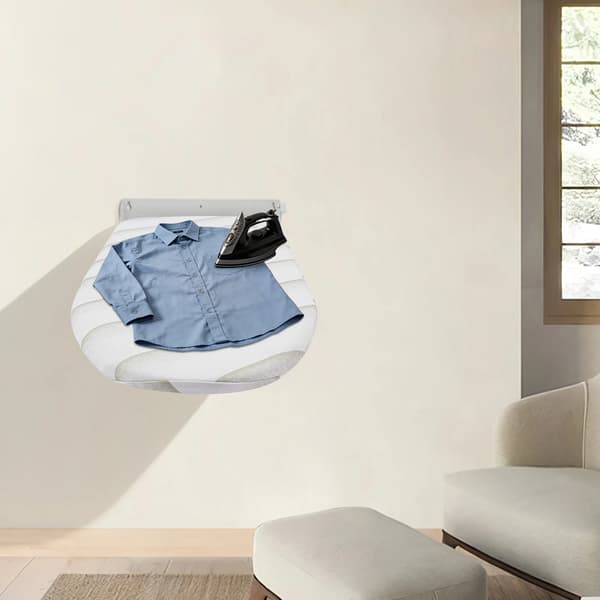 Strykbord, Väggmonterat, Fällbart Design,Vit
