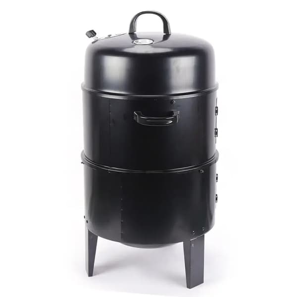 Kødgrill Røger, Multifunktionel Madlavning, Bærbart Design,sort