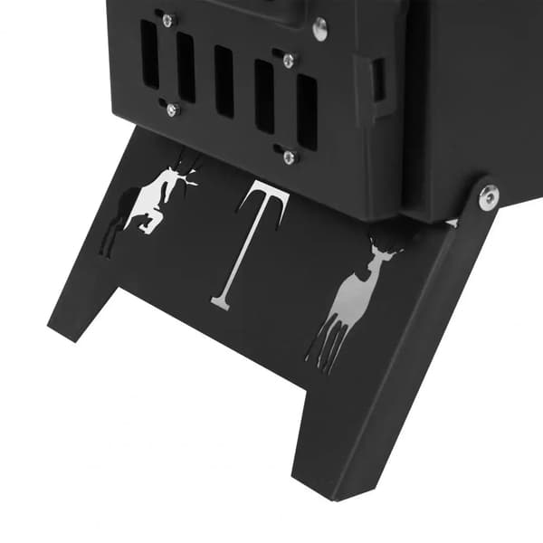 Vedeldad Spis, Bärbar Design, Justerbara Luftventiler,1 Set