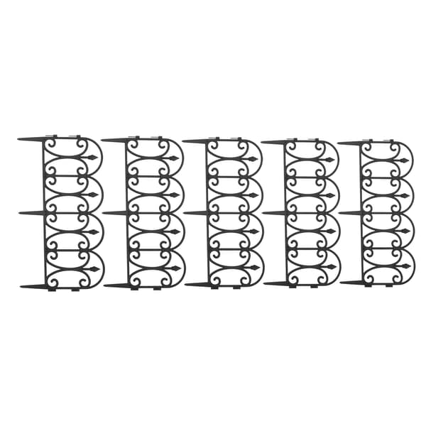 Havehegn, Pakke med 5, Nem installation,sort