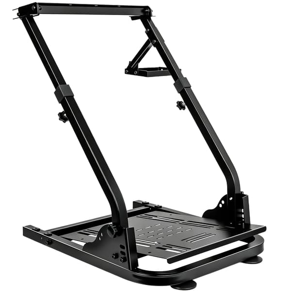 Racing Simulator Hjulställ, Justerbar Höjd, Fällbar Design,svart