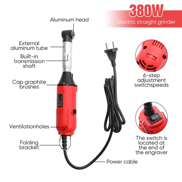 Mini Sliber, 350W Effekt, 6 Variable Hastigheder,Plastikboks