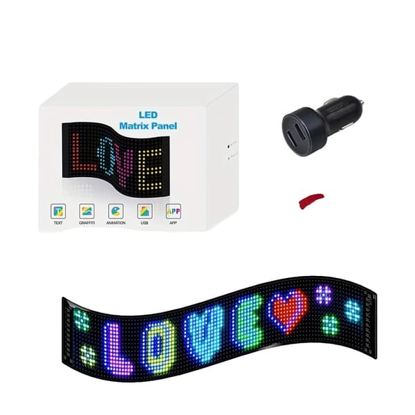 LED Pixel Lampa, Programmerbar Design, Smart APP Kontroll,59x12cm