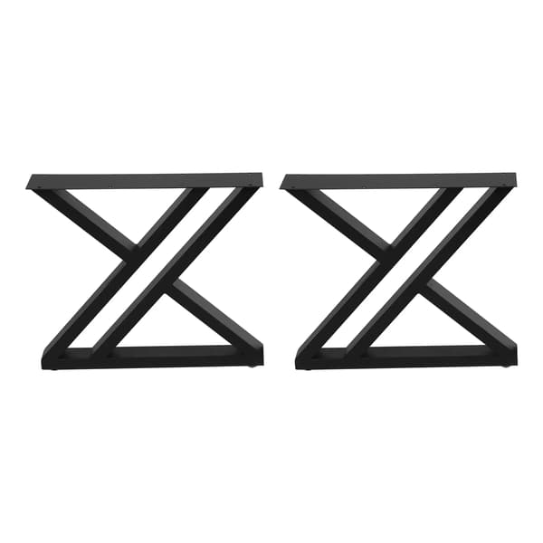 Möbelben, X-formad design, hållbar stålkonstruktion, svart