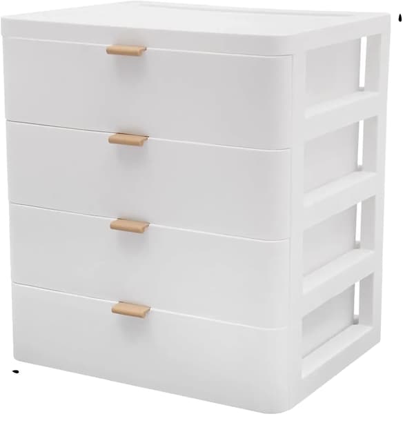 Opbevaringsboks, 4-skuffesystem, moderne design,HVID