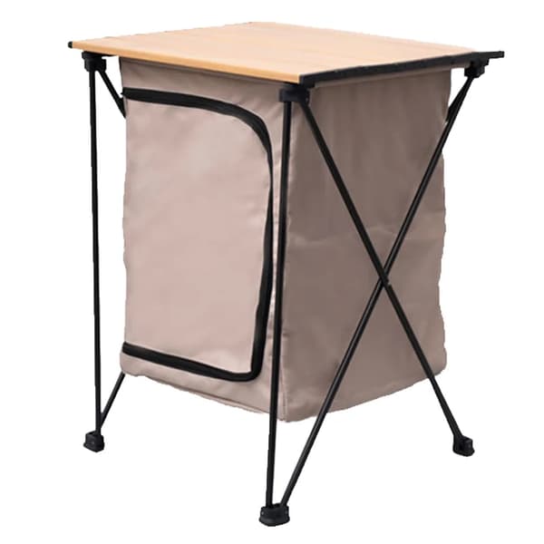 Campingbord, Letvægts, Sammenklappeligt,Brun