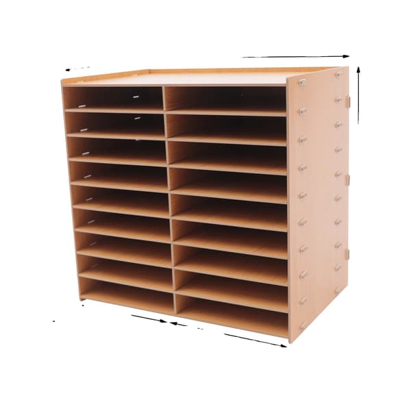 Dokumentorganisator, Pladsbesparende Design, Robust Konstruktion,Brun