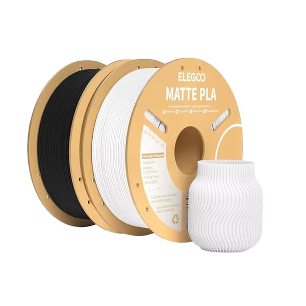 PLA Filament, Matt Finish, 1kg Spool, Blandad A 2kg