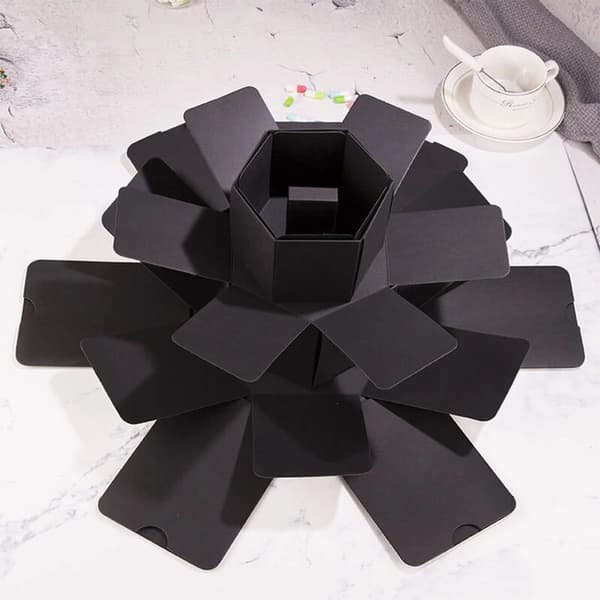 Overraskelsesboks, Multi-lags Design, Kreativ DIY Tilpasning,som vist, sort