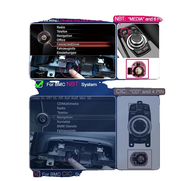 Trådløs CarPlay Android Auto Decoder, Problemfri Integration, Hurtig Installation,Til BMW NBT