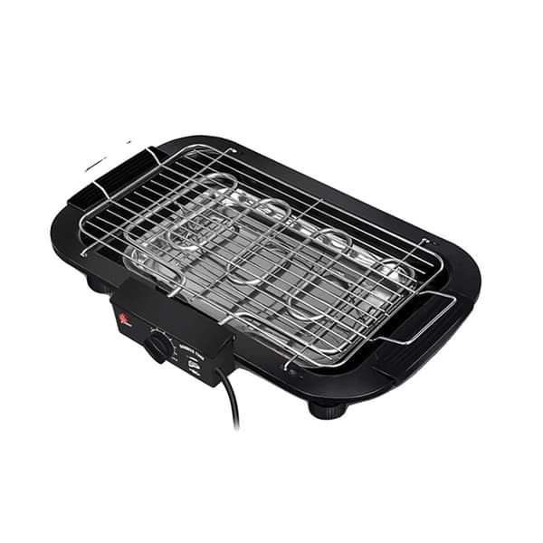 Elektrisk Grill, 304 Rustfrit Stål, 6 Temperaturindstillinger,EU, sort