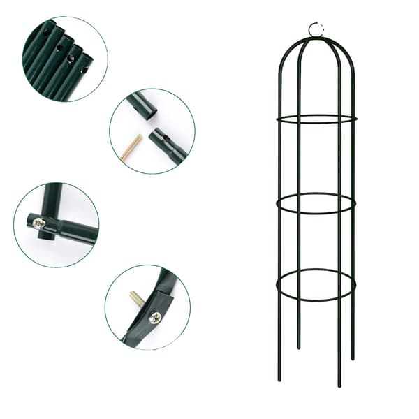 Havebue, Holdbar Stålramme, Nem Installation,Rund, 2stk-a