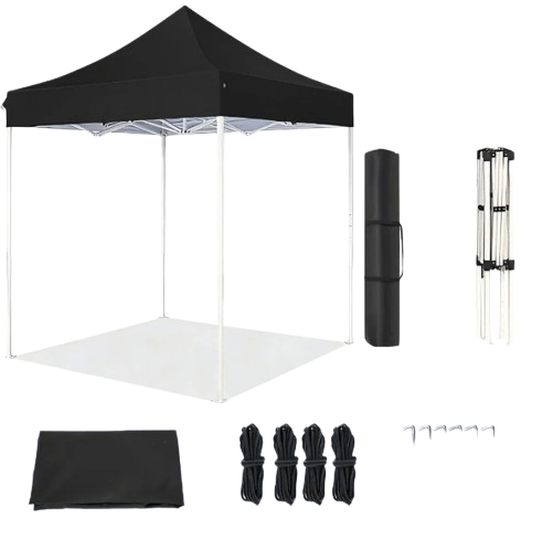 Gazebo, Bærbar, Nem Opsætning,Sort-2x2Meter