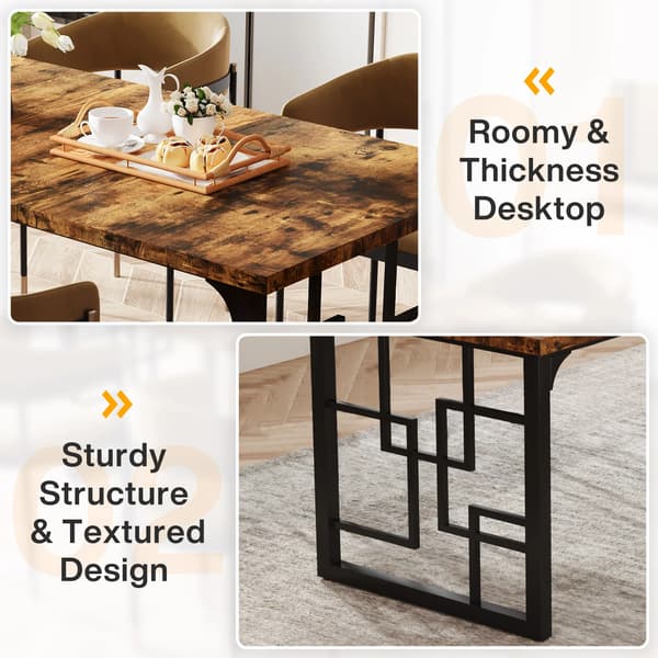 Direktør skrivebord, industriel design, holdbar konstruktion,Rustik Brun
