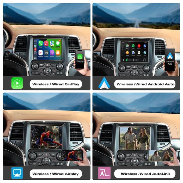 Bilgränssnitt Uppgradering, Trådlös CarPlay, Android Auto,För 2014-2019
