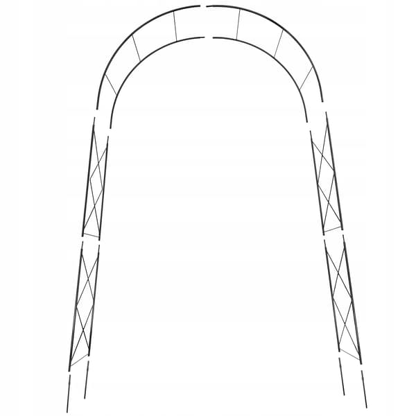 Trädgårdspaviljong, Metallbåge Design, Stöder Klättrande Växter,svart