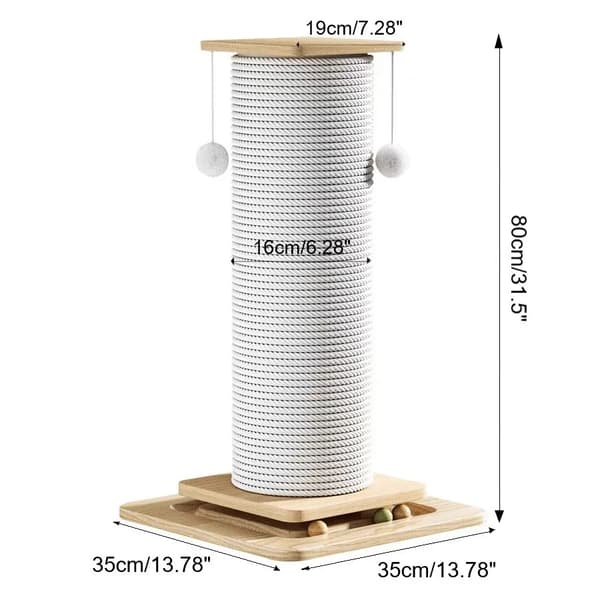 Kattklösträd, Hållbara Material, Engagerande Lekfunktioner,Typ-B 80cm