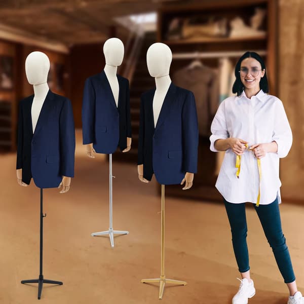 Mannequin, Justerbar Højde, Poserbar Design,Guld