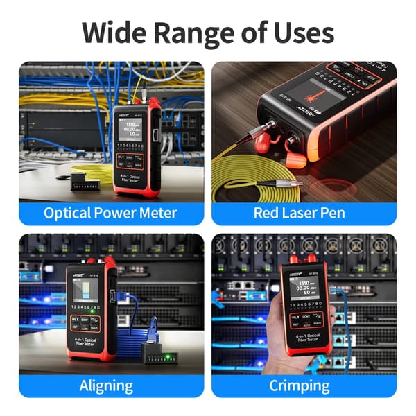 Optisk Effektmåler, Kabeltester, Genopladeligt Batteri,NF-916