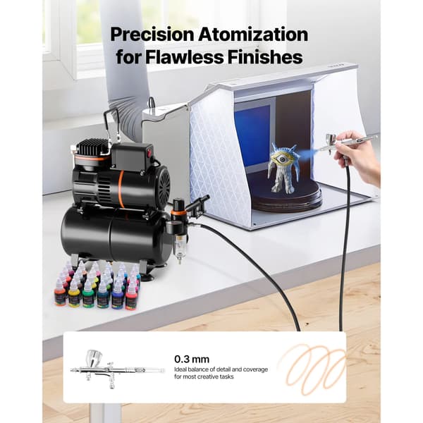 Airbrush-set, dubbelverkande, justerbar tryckkontroll,Typ 1