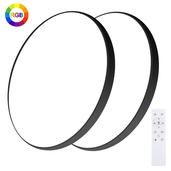 Loftlampe, Smart Kontrol, Dæmpbar LED,HVID, 2PCS, ændrebar