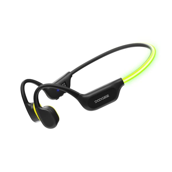 Benledningshörlurar, vattentäta, Bluetooth 6.0, SVART
